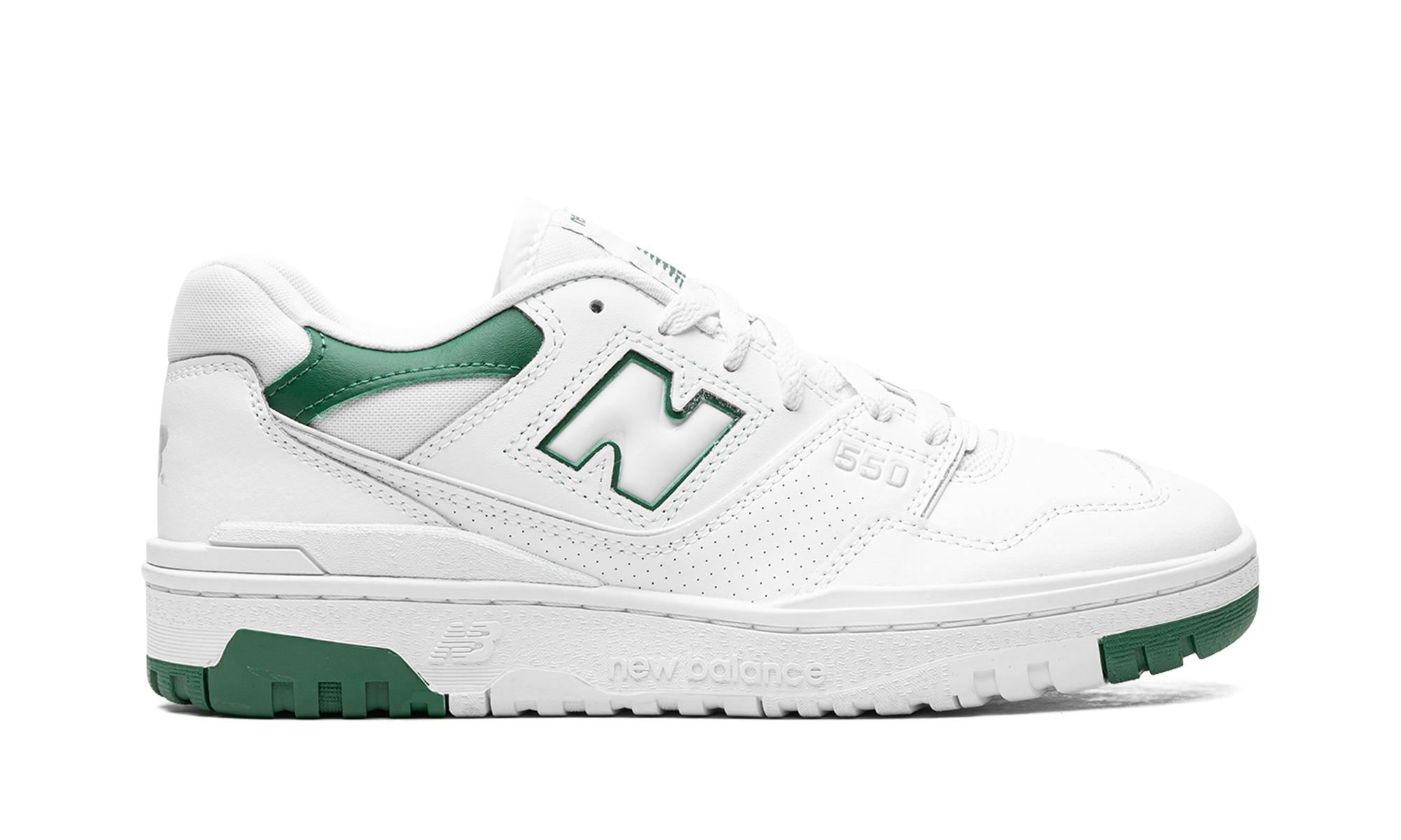 New Balance 550 White Classic Green