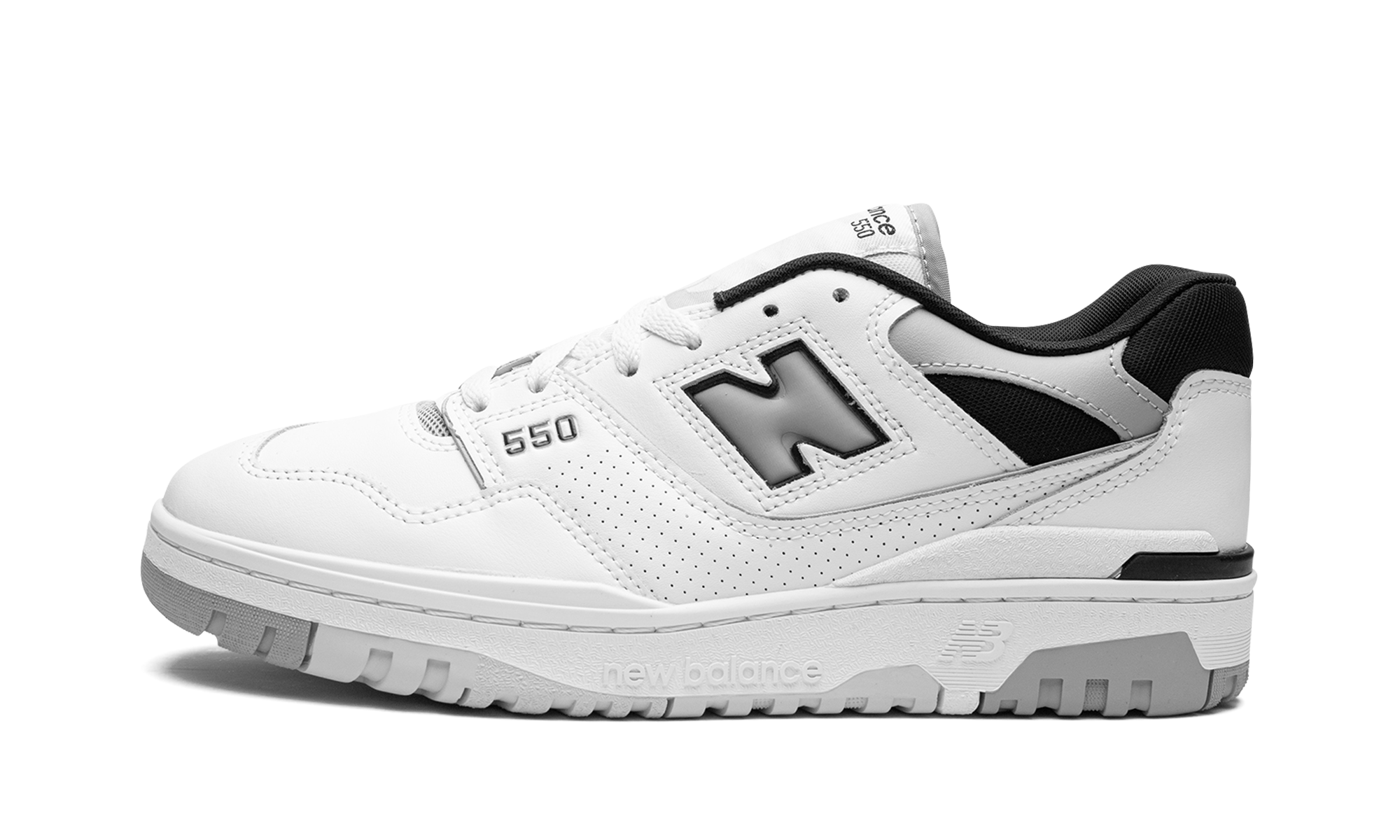 New Balance 550 White Concrete Black