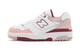 New Balance 550 White Scarlet