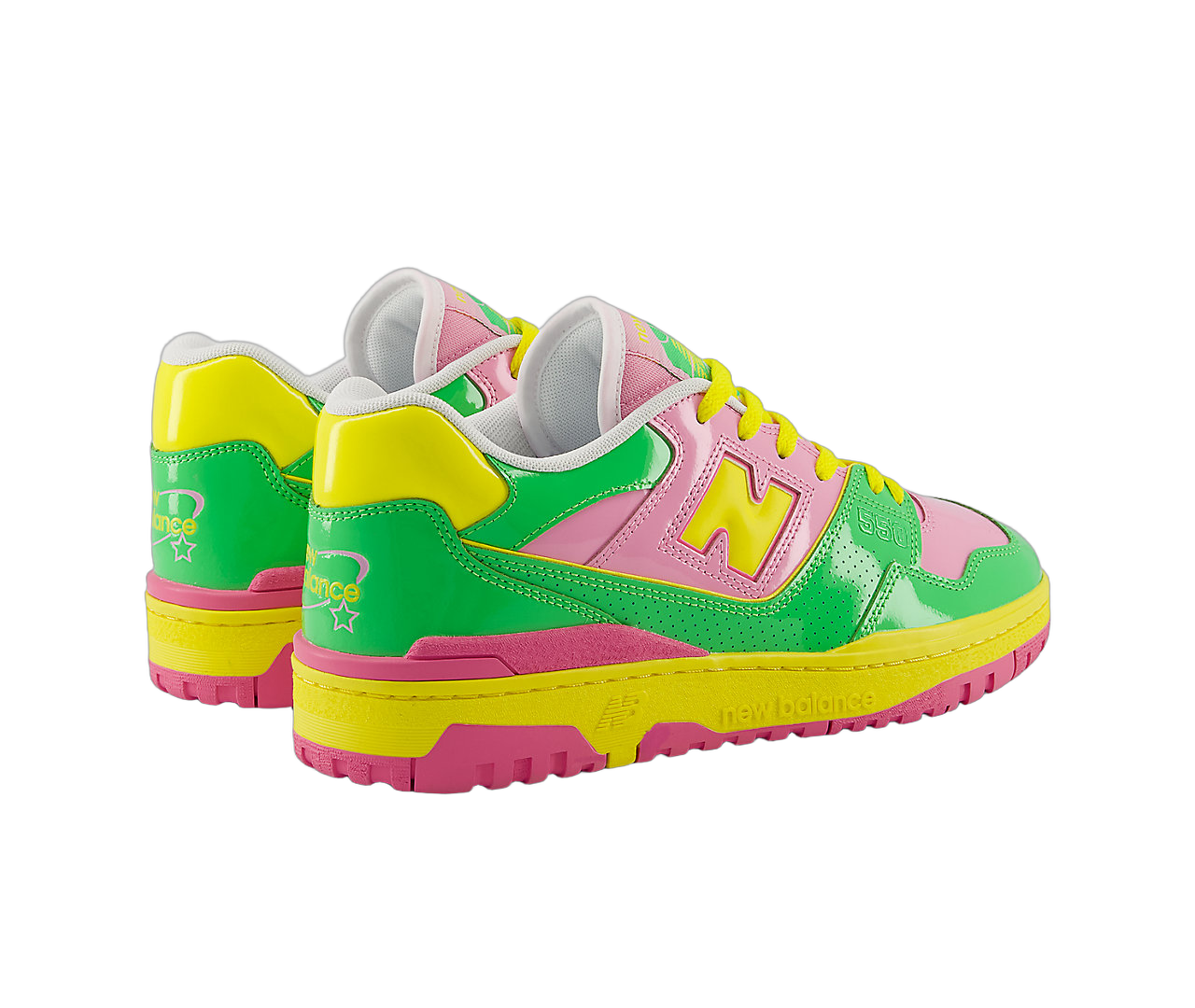 New Balance 550 Y2K Patent Leather Pack Pink Green, Pink/Green/Yellow (BB550YKA)