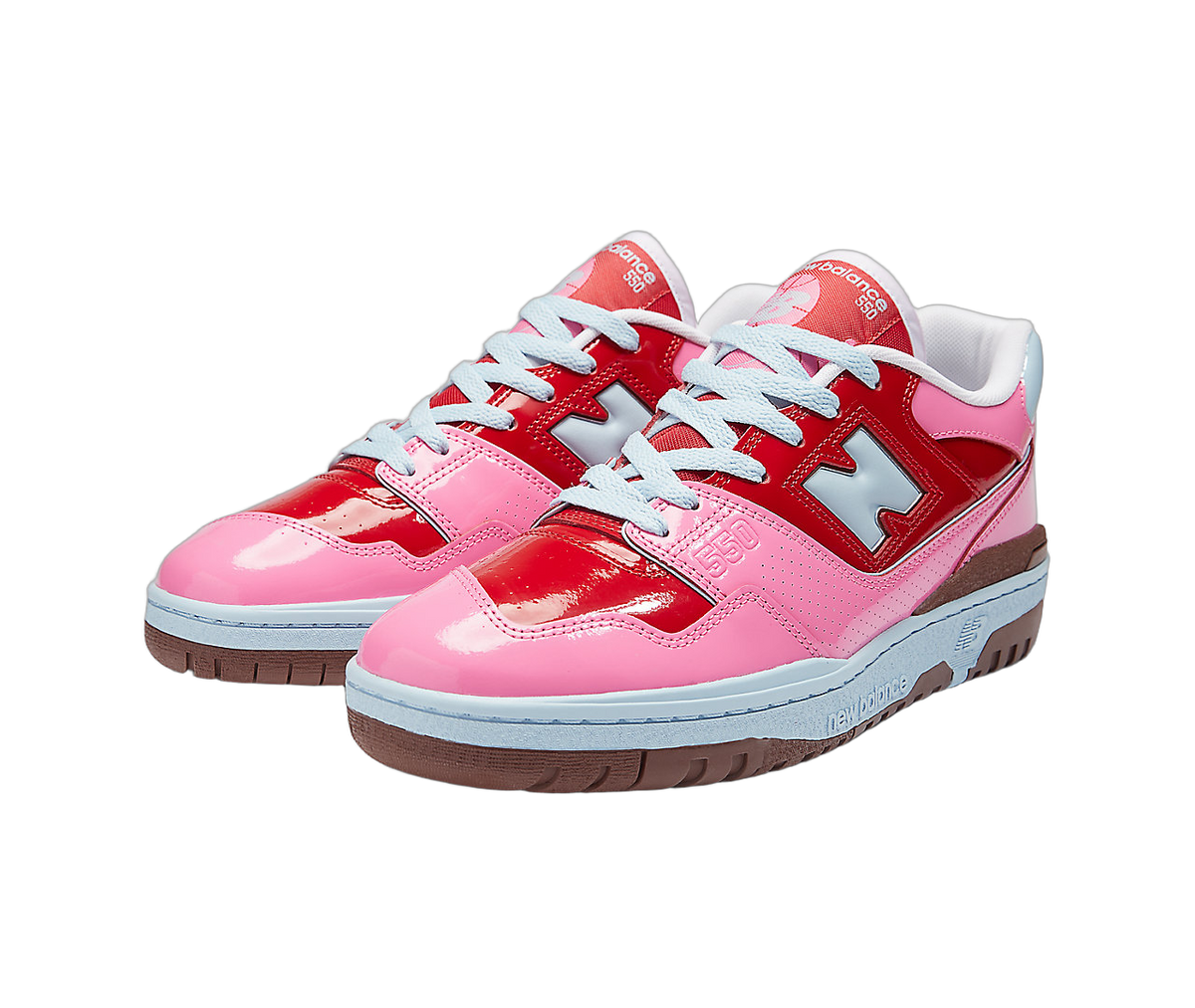 New Balance 550 Y2K Patent Leather Pack Red Pink