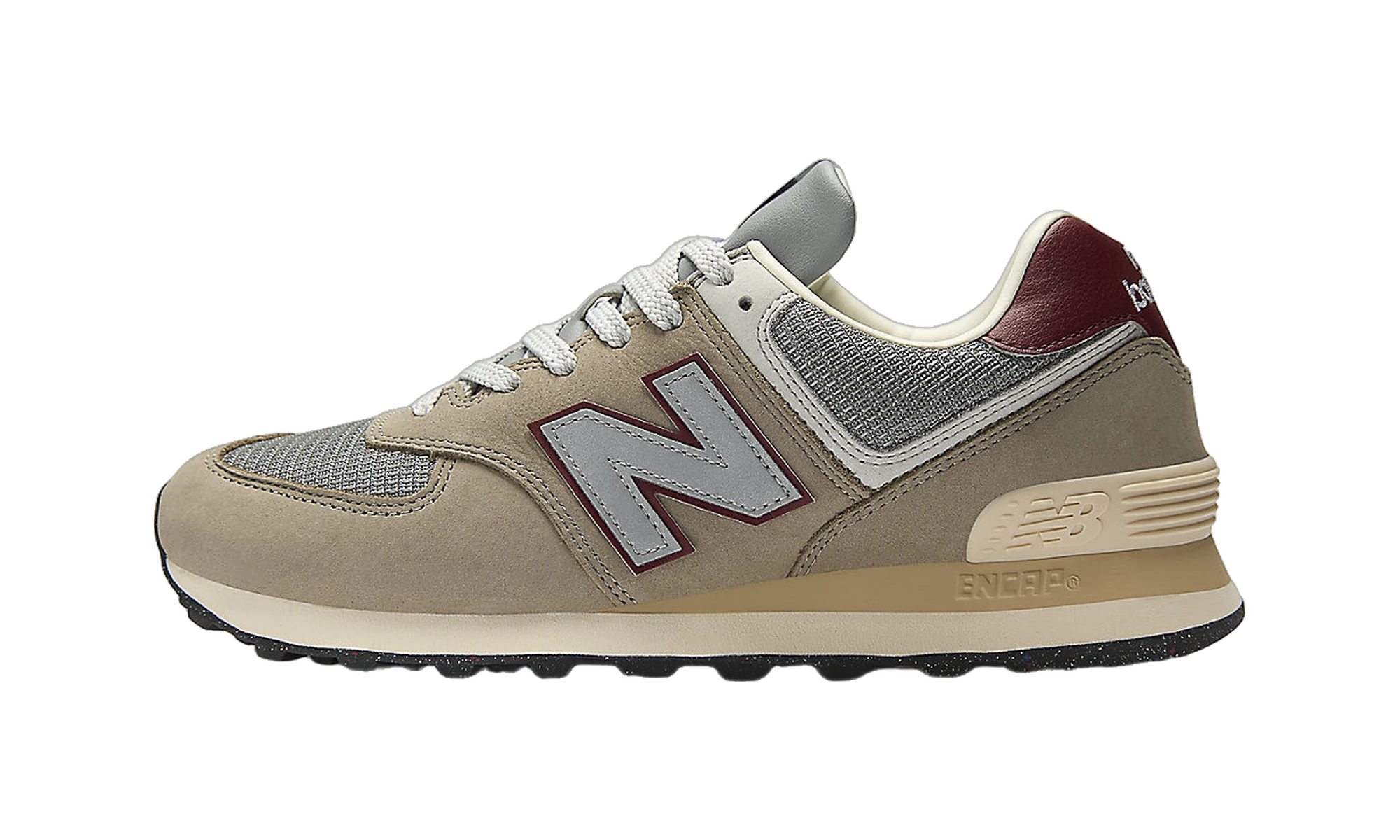 New Balance 574 Arid Stone Monarch Burgundy