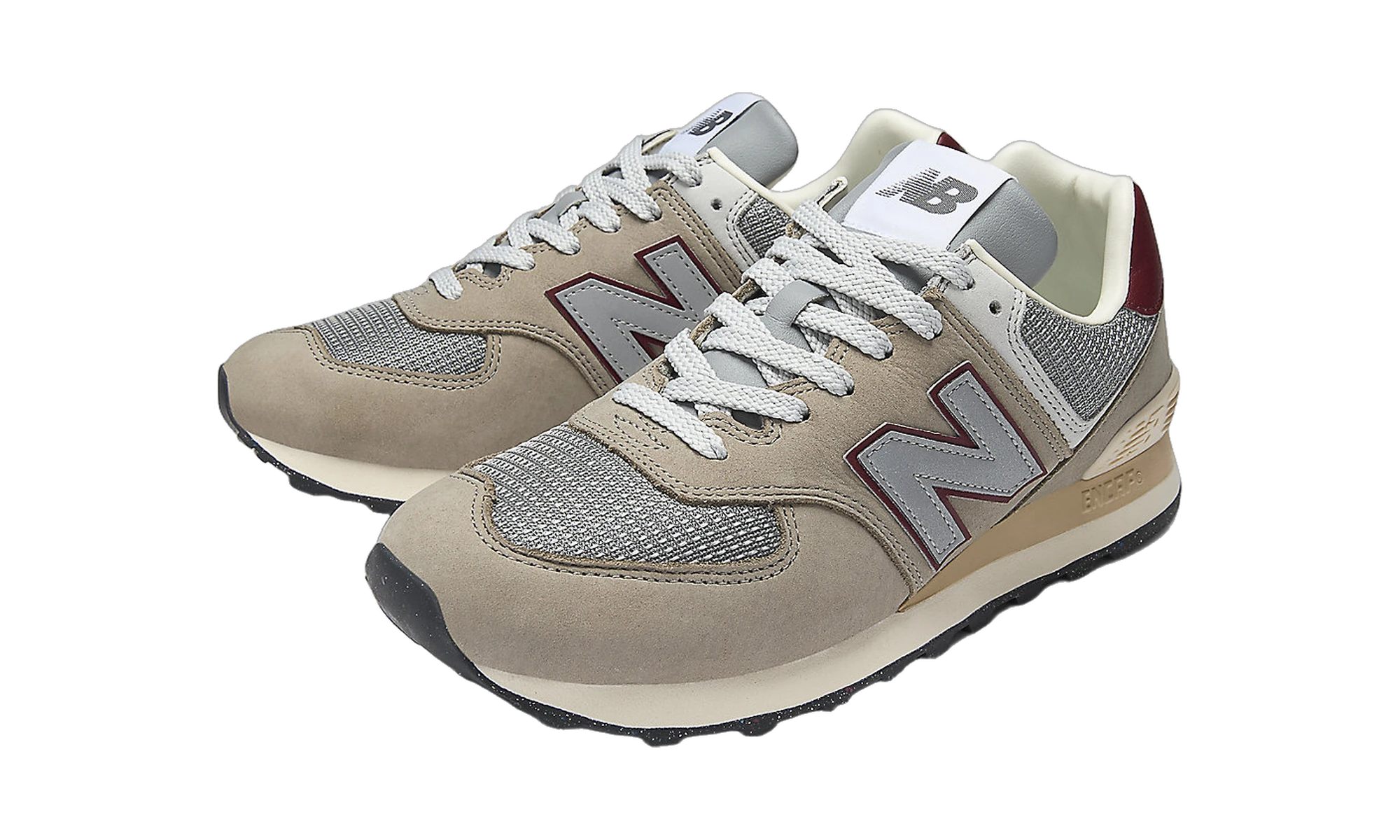 New Balance 574 Arid Stone Monarch Burgundy