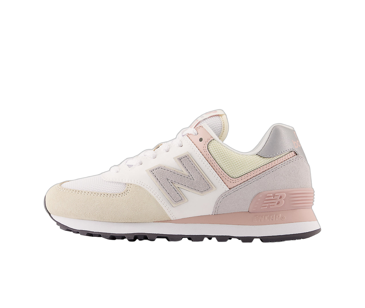 New Balance 574 Beige White Pink Sand