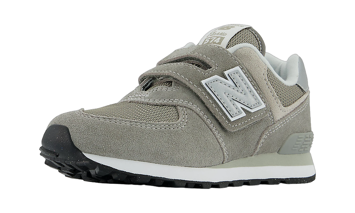 New Balance 574 Core Hook and Loop Grey White (PS)