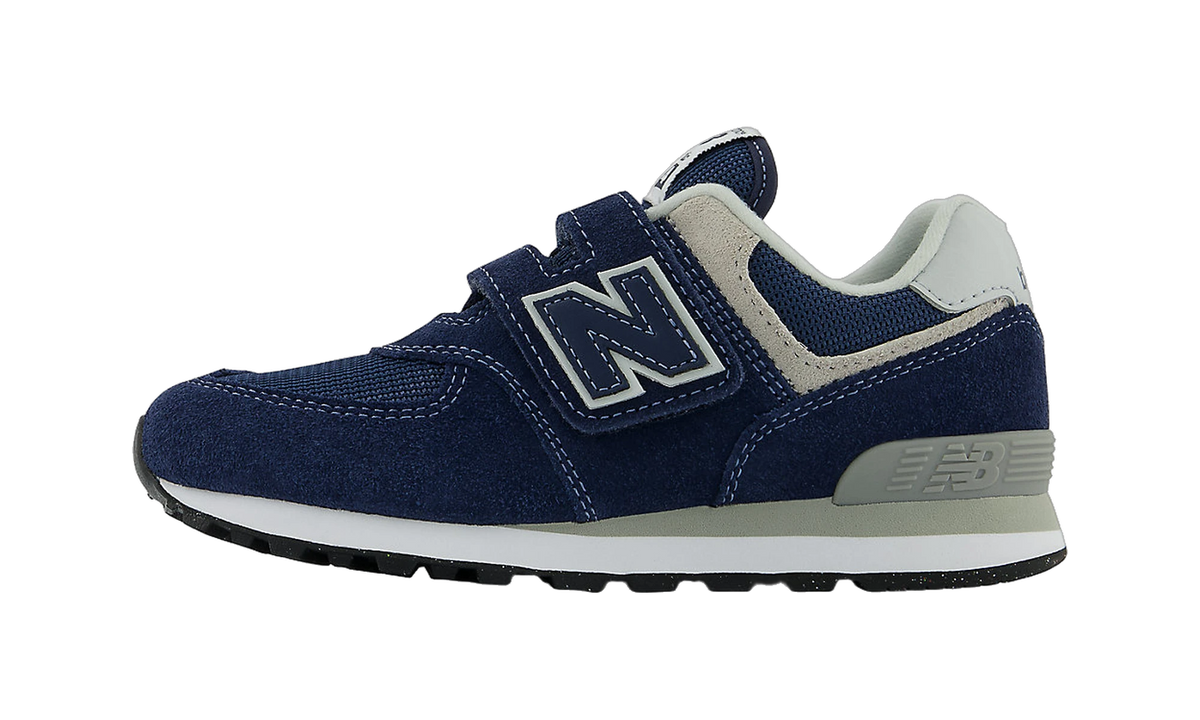 New Balance 574 Core Hook and Loop Navy White (PS)