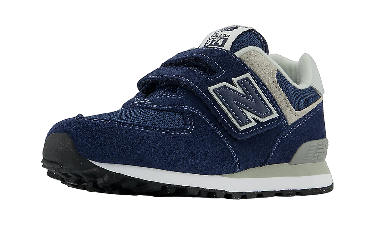 New Balance 574 Core Hook and Loop Navy White (PS)