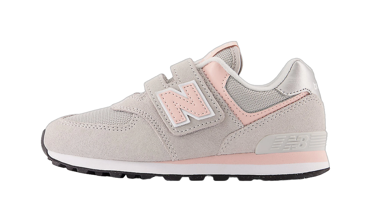 New Balance 574 Core Hook and Loop Rain Cloud Pink Haze (PS)