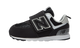 New Balance 574 Hook and Loop Black Silver Metallic (TD)