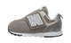 New Balance 574 Hook and Loop Rain Cloud Silver Metallic (TD)