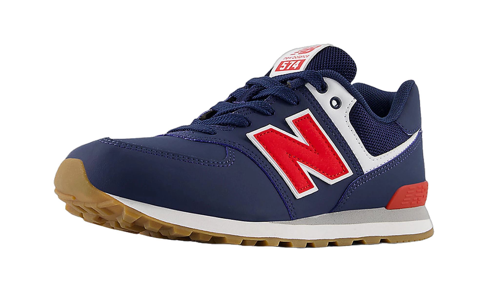 New Balance 574 Lace Navy Team Red