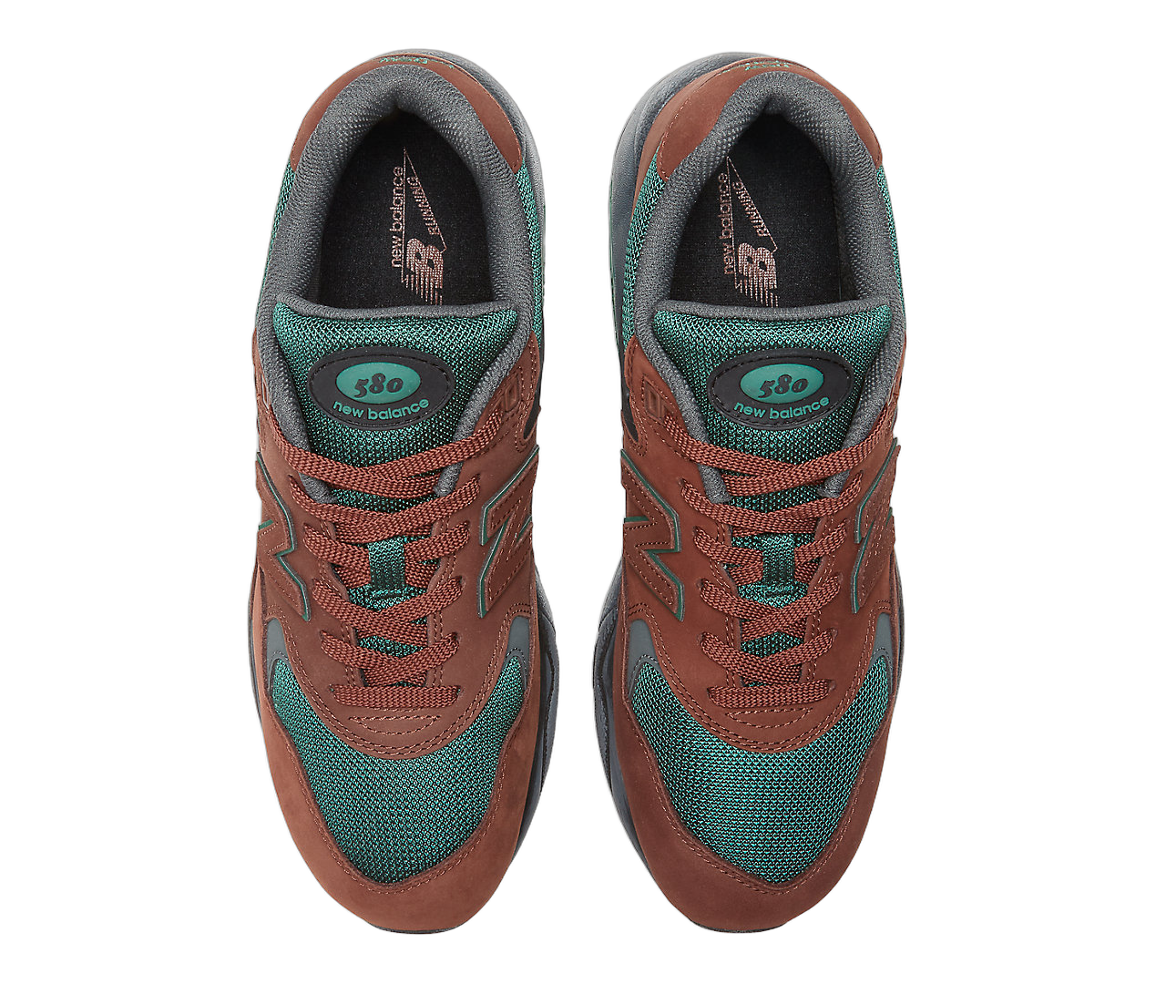 New Balance 580 Beef and Broccoli, Mahogany/Nightwatch Green/Blacktop (MT580RTB)