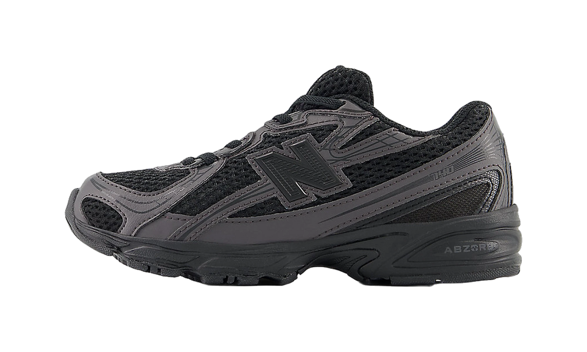 New Balance 740 Bungee Lace Black Cement (PS)