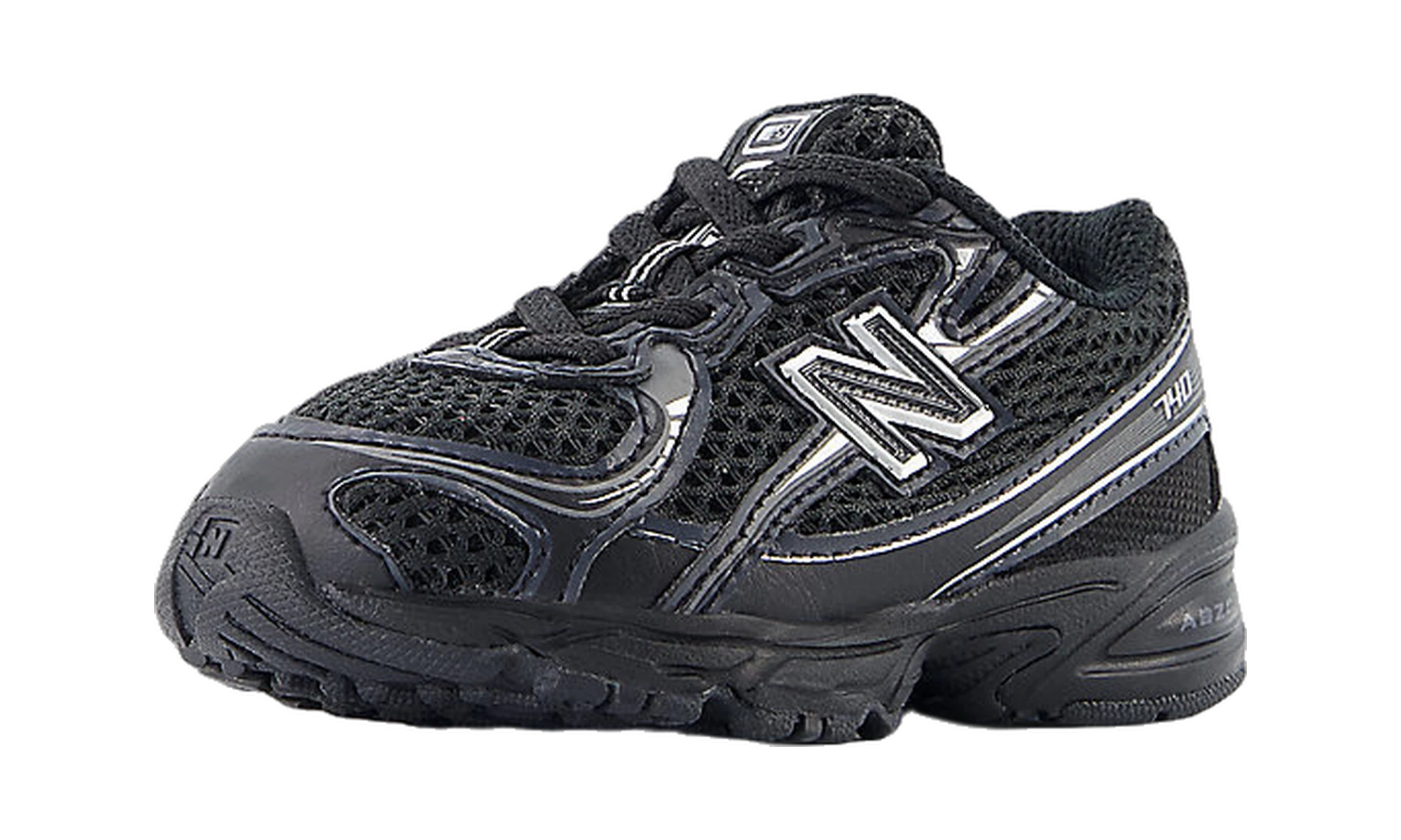 New Balance 740 Bungee Lace Black Silver Metallic (TD)