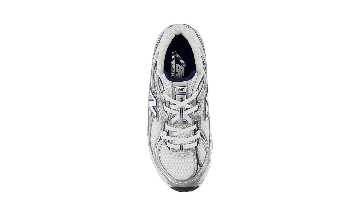 New Balance 740 Bungee Lace White Metallic Silver Navy (PS)