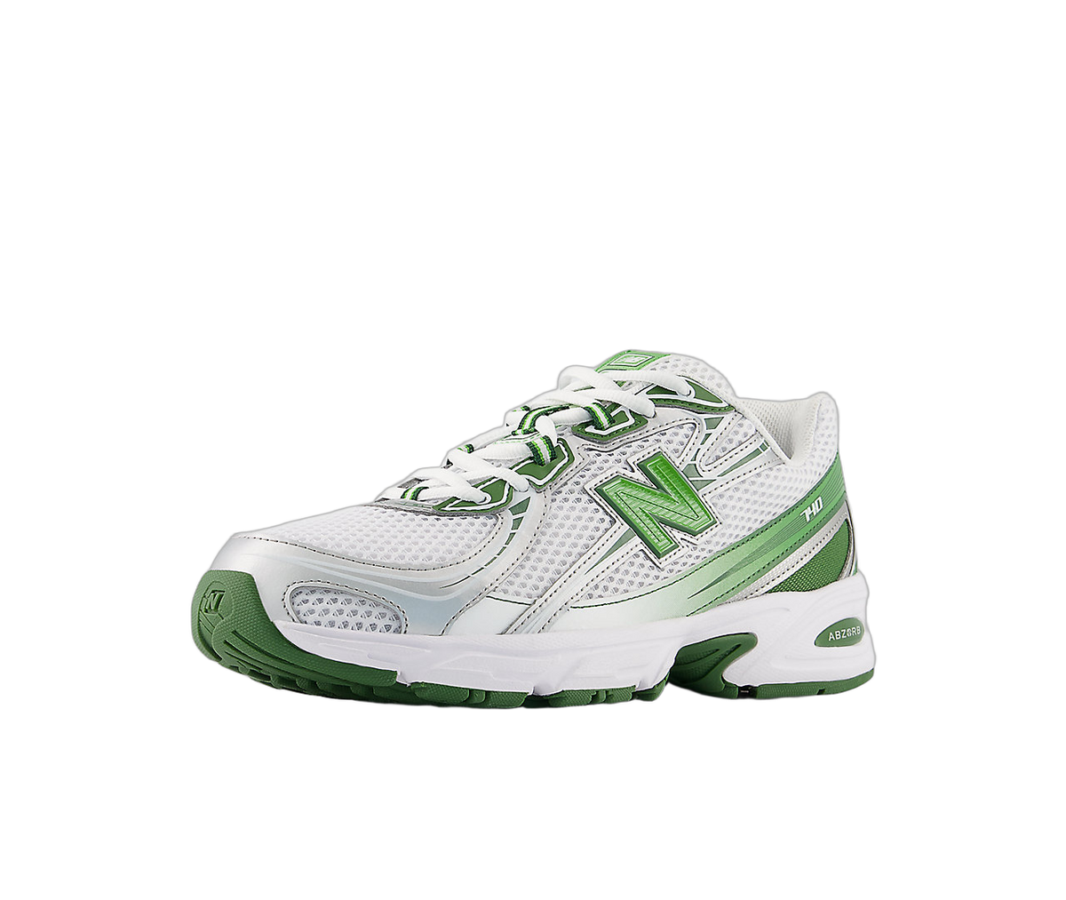 New Balance 740 White Alpine Green Silver Metallic