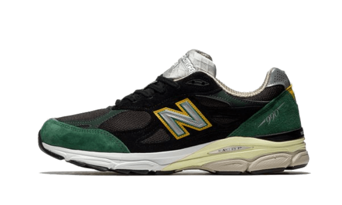 New Balance 990v3 MiUSA Black Green Yellow, Black/Green (M990CP3)