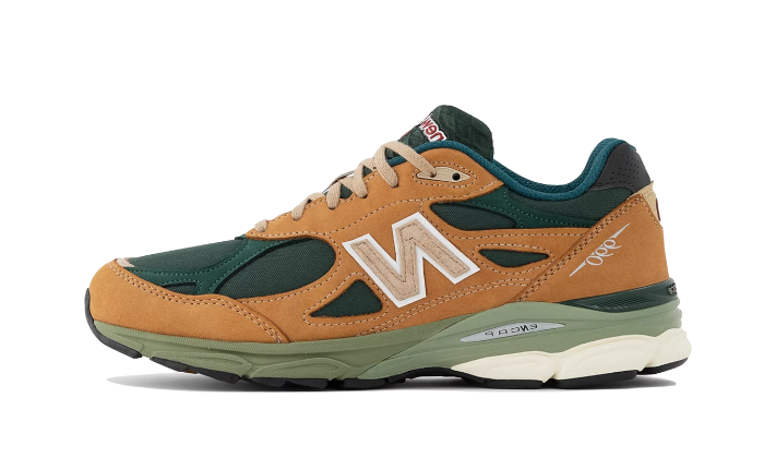 New Balance 990v3 MiUSA Tan Green, Tan/Green (M990WG3)