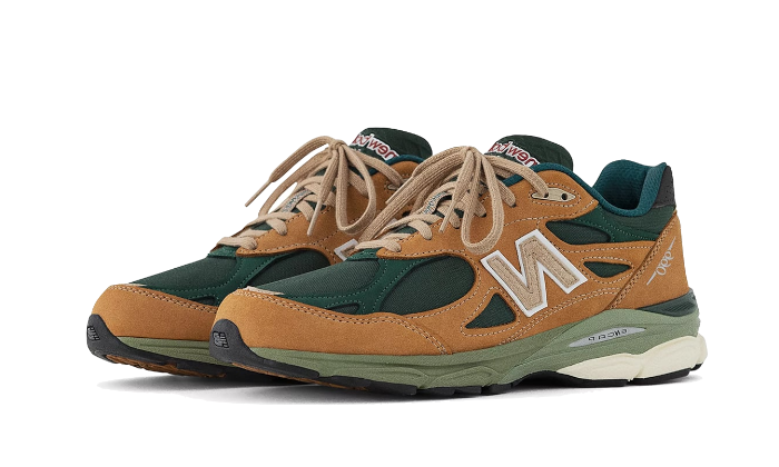 New Balance 990v3 MiUSA Tan Green, Tan/Green (M990WG3)