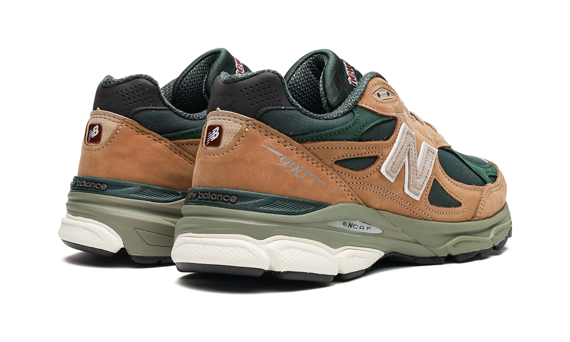 New Balance 990v3 MiUSA Tan Green