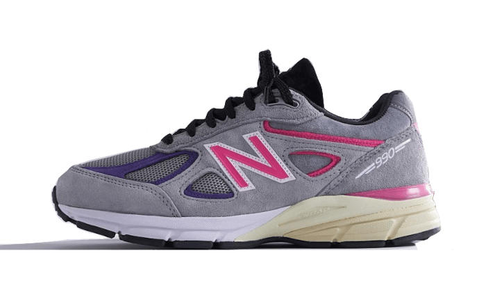 New Balance 990v4 Kith United Arrows & Sons (with Socks), Grey/Purple/Pink/Black (M990KT4)