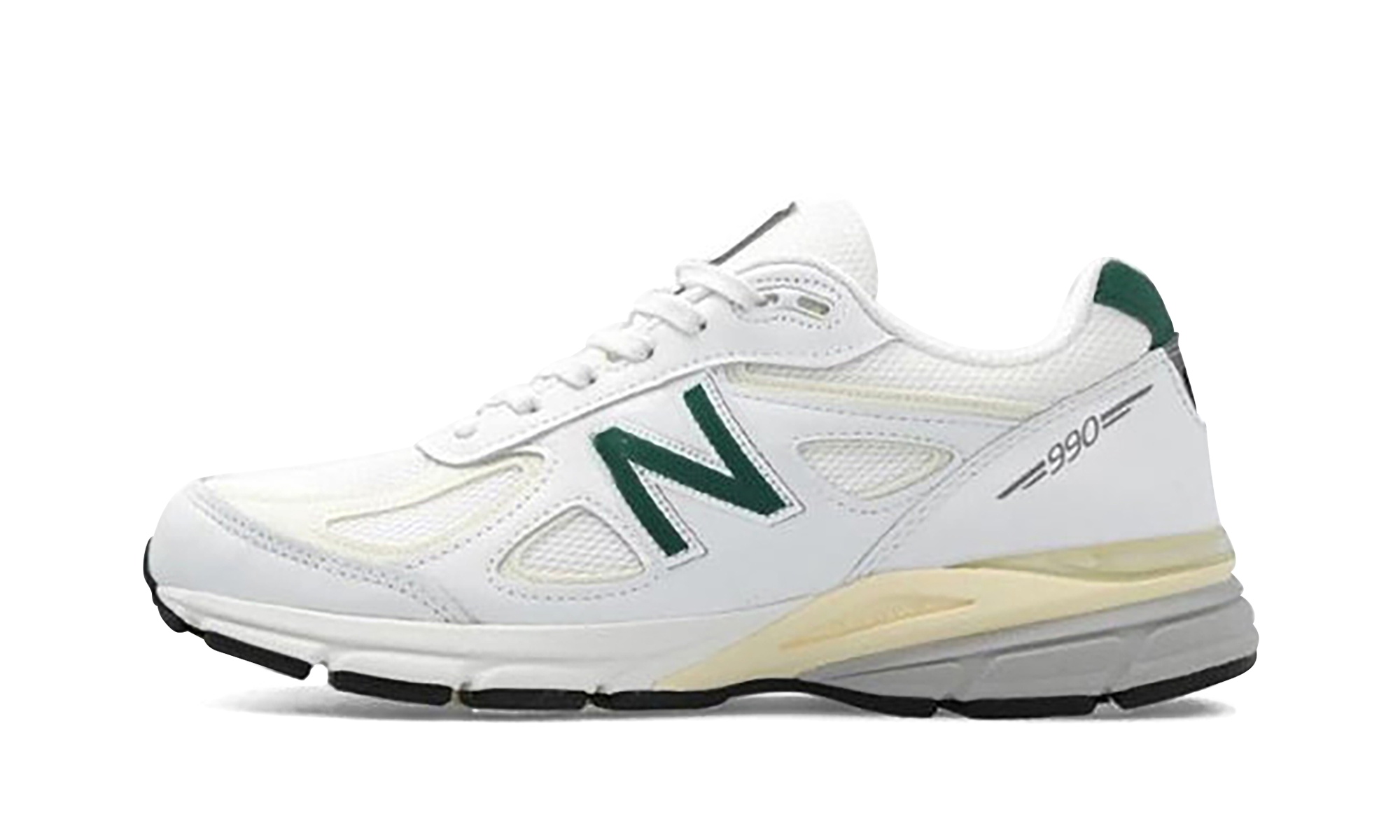 New Balance 990v4 MiUSA White Green