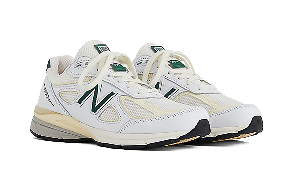 New Balance 990v4 MiUSA White Green