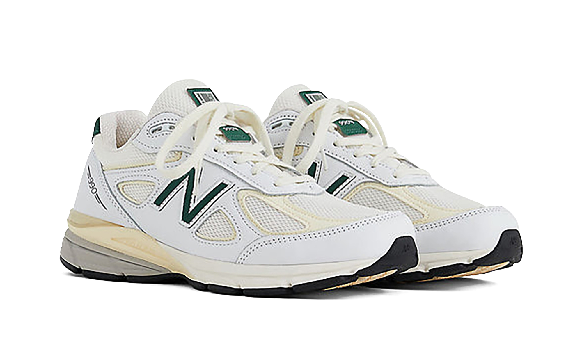New Balance 990v4 MiUSA White Green