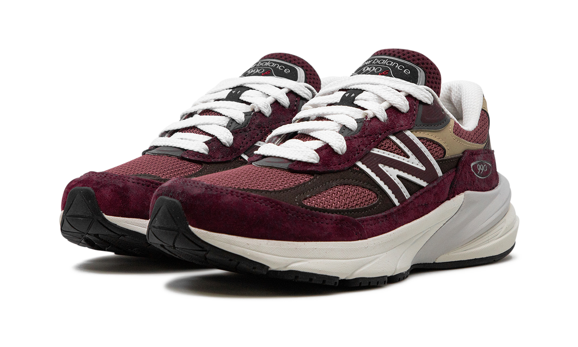 New Balance 990v6 MiUSA Teddy Santis Burgundy Tan