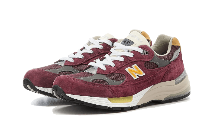 New Balance 992 Burgundy Gold, Burgundy/Yellow/White (M992CA)