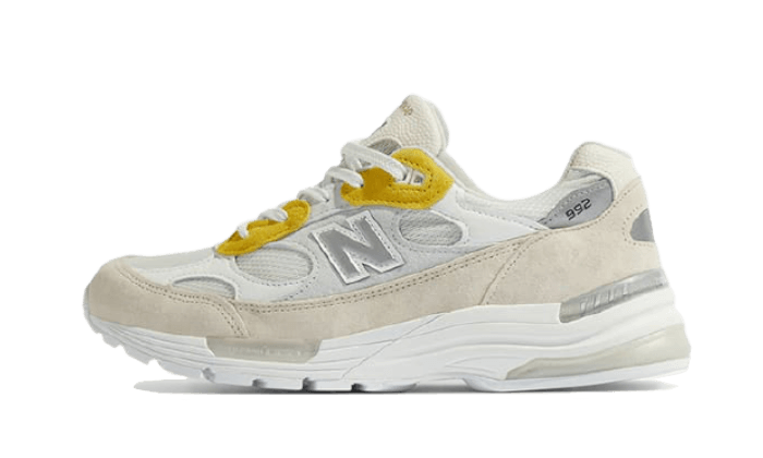 New Balance 992 PaperBoy Fried Egg, White/Natural/Yellow (M992PB1)