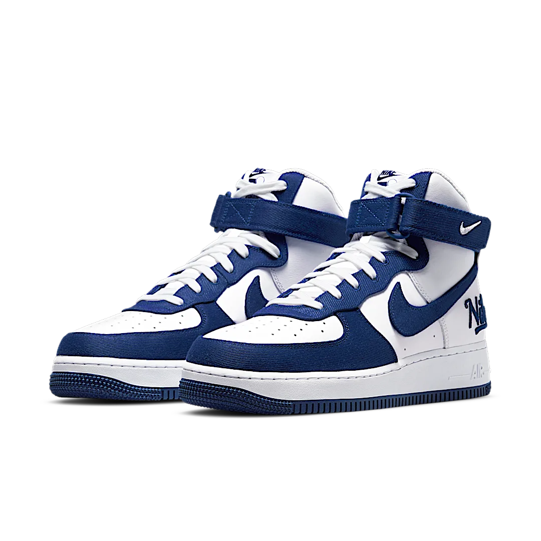 Nike Air Force 1 High EMB Dodgers, White/Royal (DC8168-100)