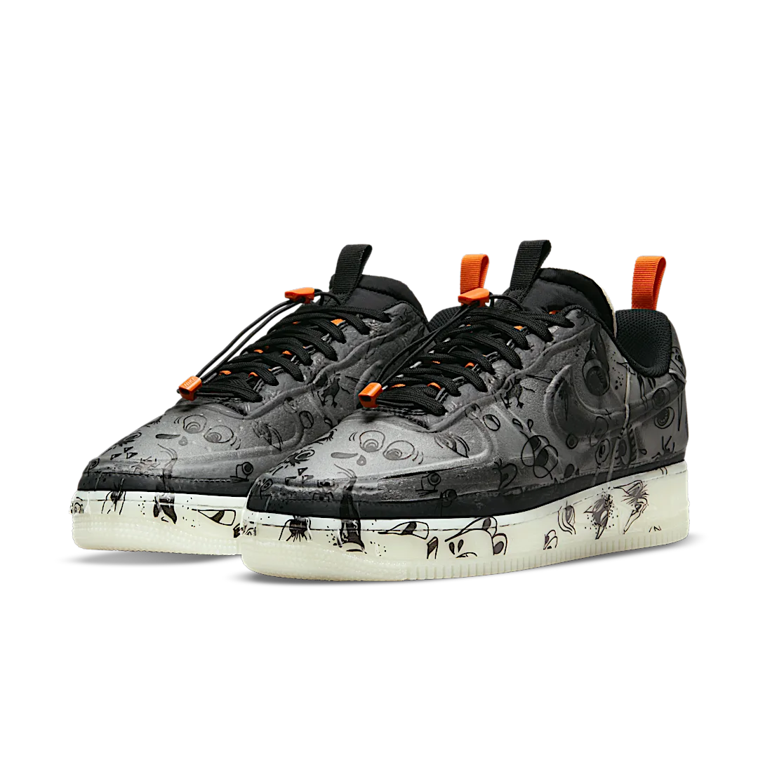 Nike Air Force 1 Low Experimental Halloween, Black/Black-Starfish-White (DC8904-001)