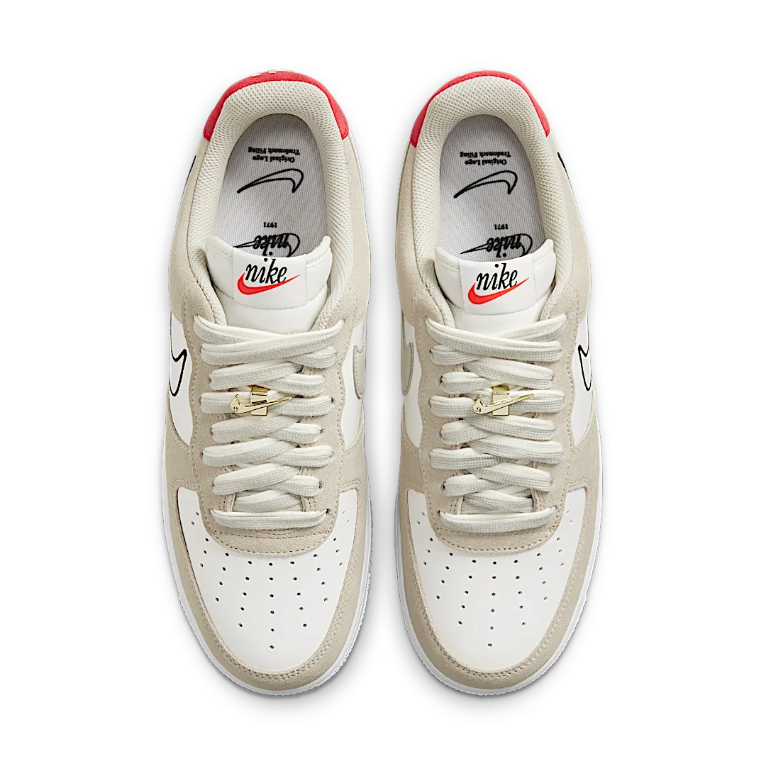 Nike Air Force 1 Low First Use Light Sail Red, Light Stone/Black-Sail-University Red (DB3597-100)