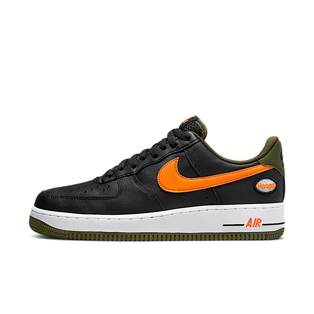 Nike Air Force 1 Low Hoops Black University Gold, Black/University Gold-Rough Green-White (DH7440-001)