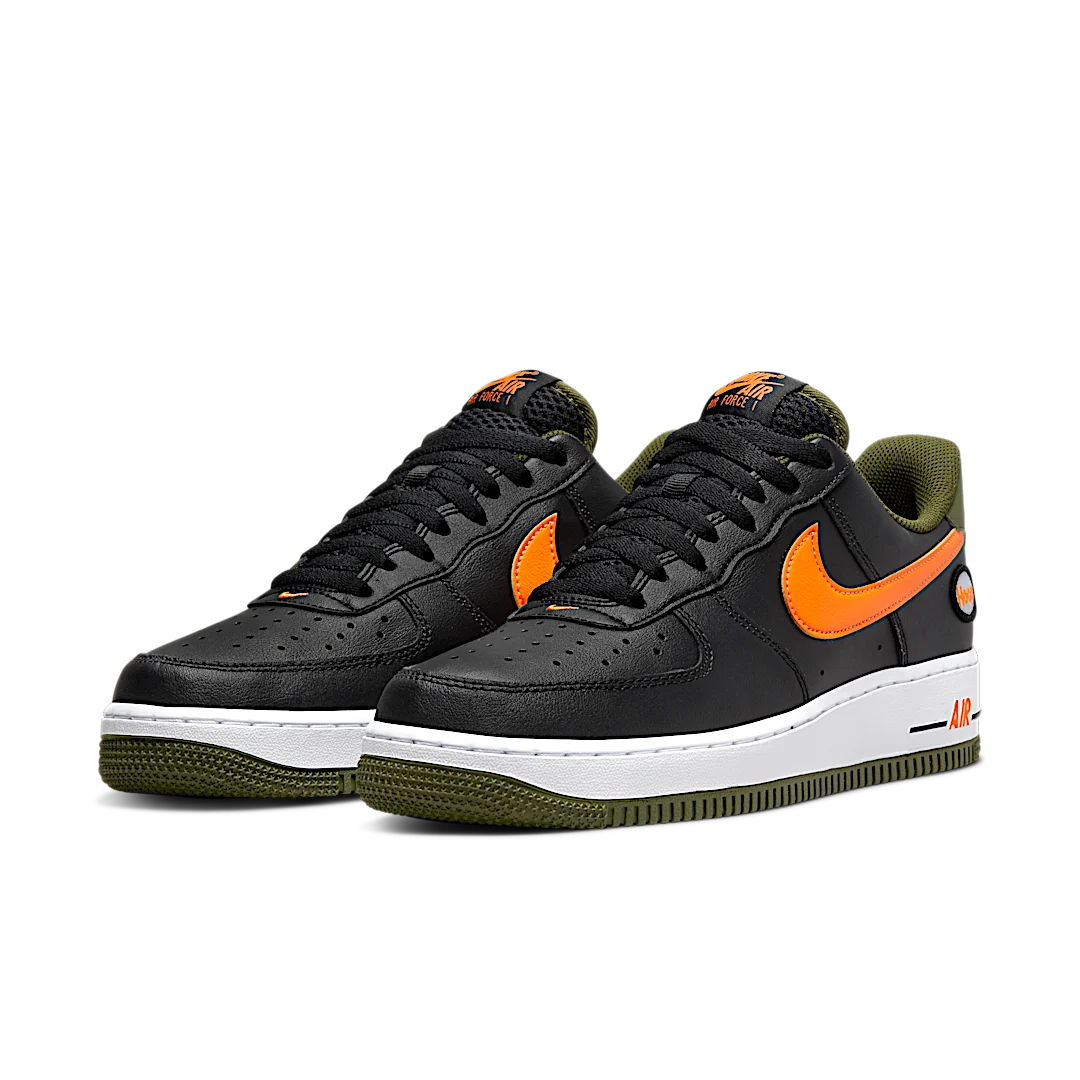 Nike Air Force 1 Low Hoops Black University Gold, Black/University Gold-Rough Green-White (DH7440-001)