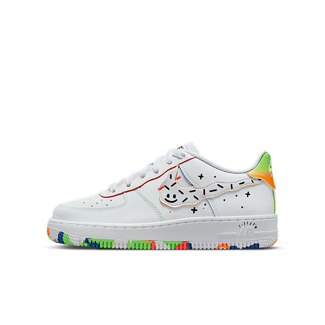 Nike Air Force 1 Low Kids Drawing, White/Multi (DV1366-111)