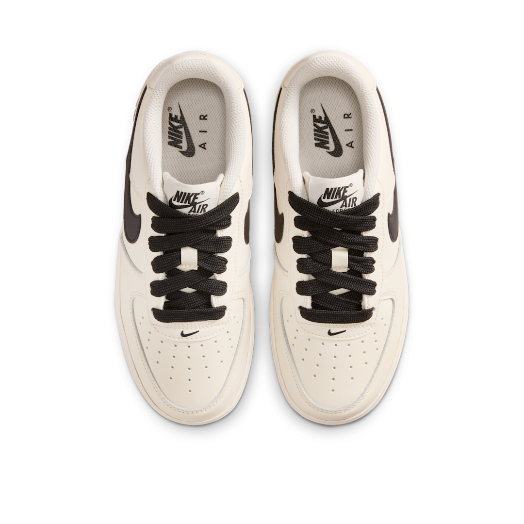 Nike Air Force 1 Low LV8 Soft Pearl Gum Black, Soft Pearl/Gum Light Brown/Metallic Silver/Black (HQ1911-002)