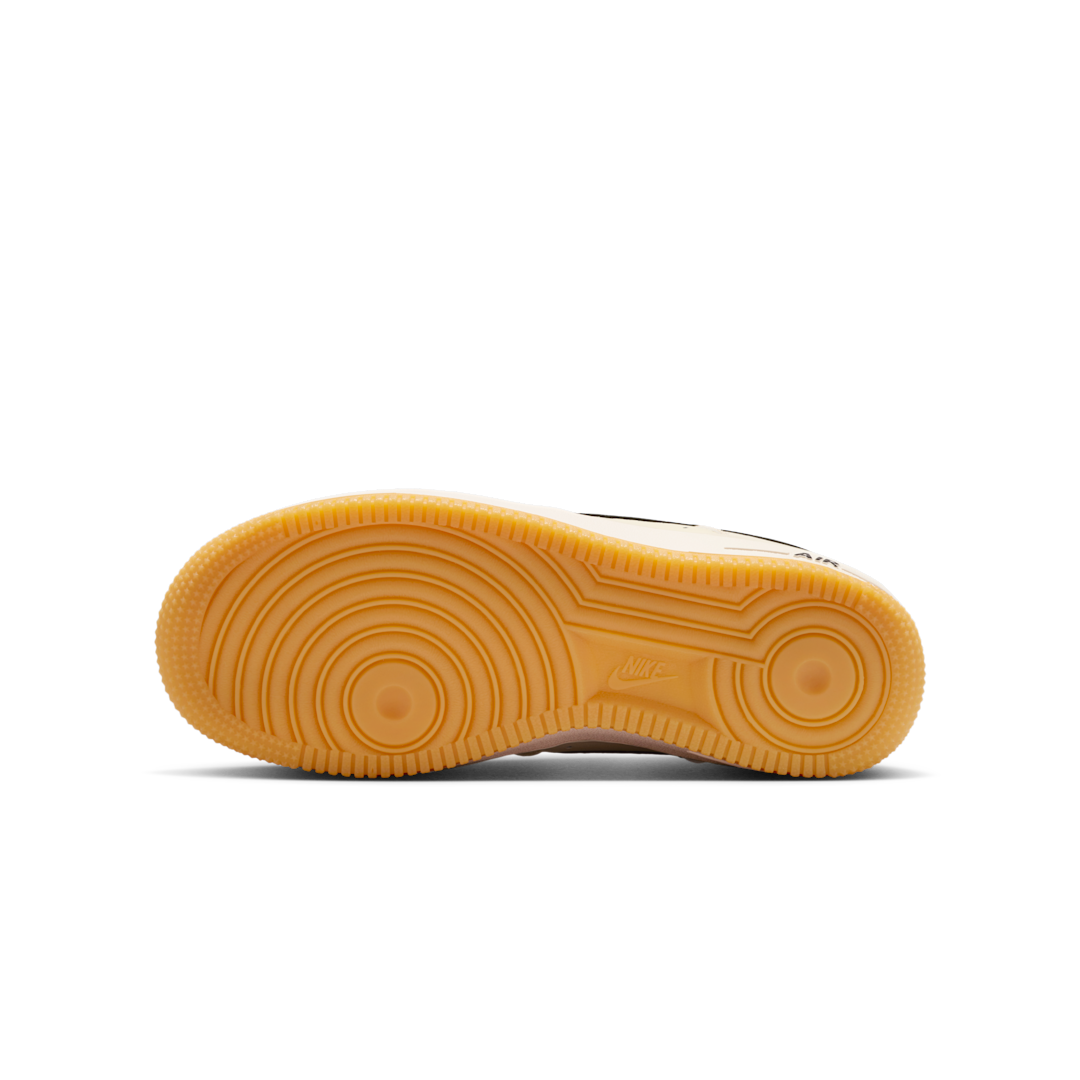 Nike Air Force 1 Low LV8 Soft Pearl Gum Black, Soft Pearl/Gum Light Brown/Metallic Silver/Black (HQ1911-002)