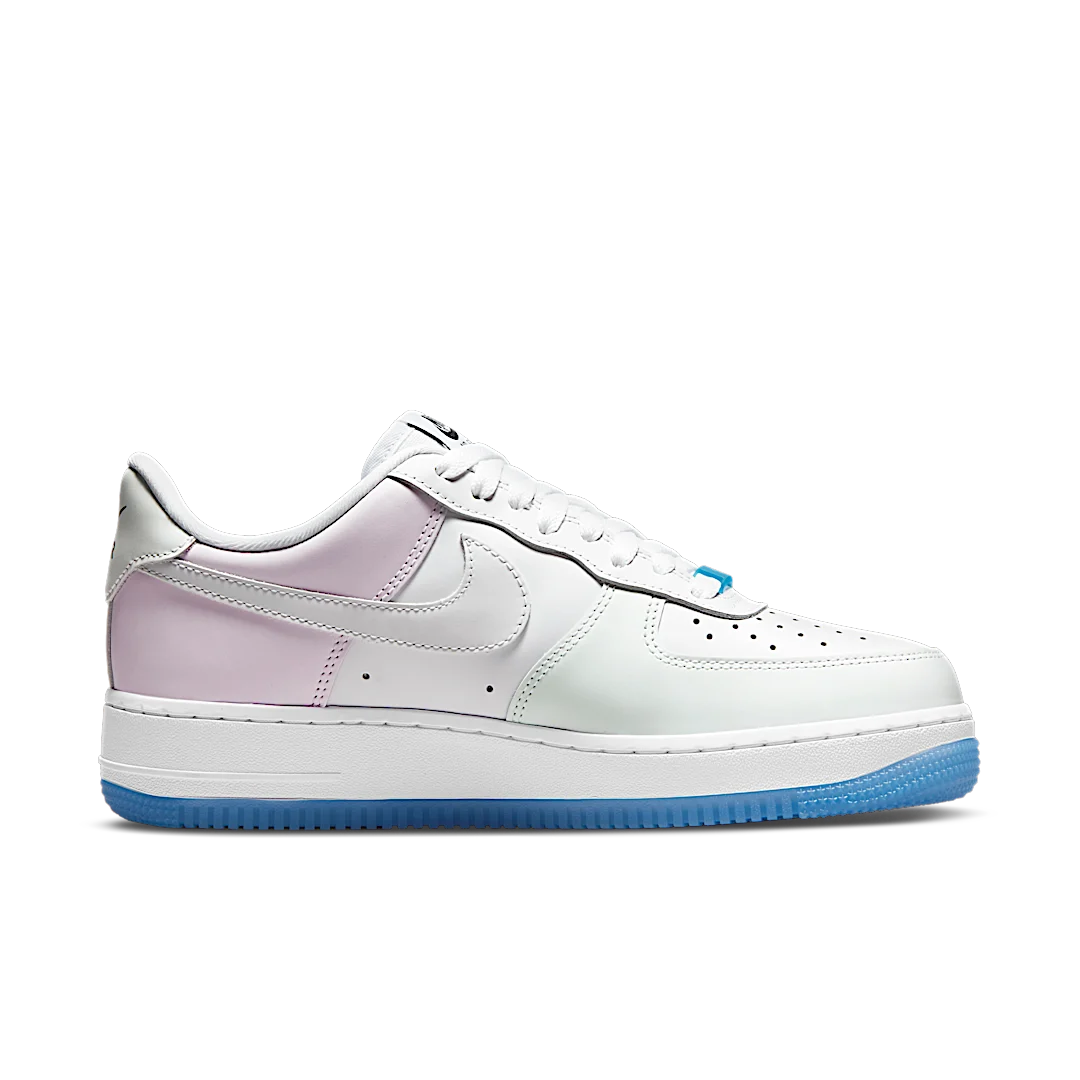 Nike Air Force 1 Low LX UV Reactive, White/Black-White-University Blue (DA8301-100)