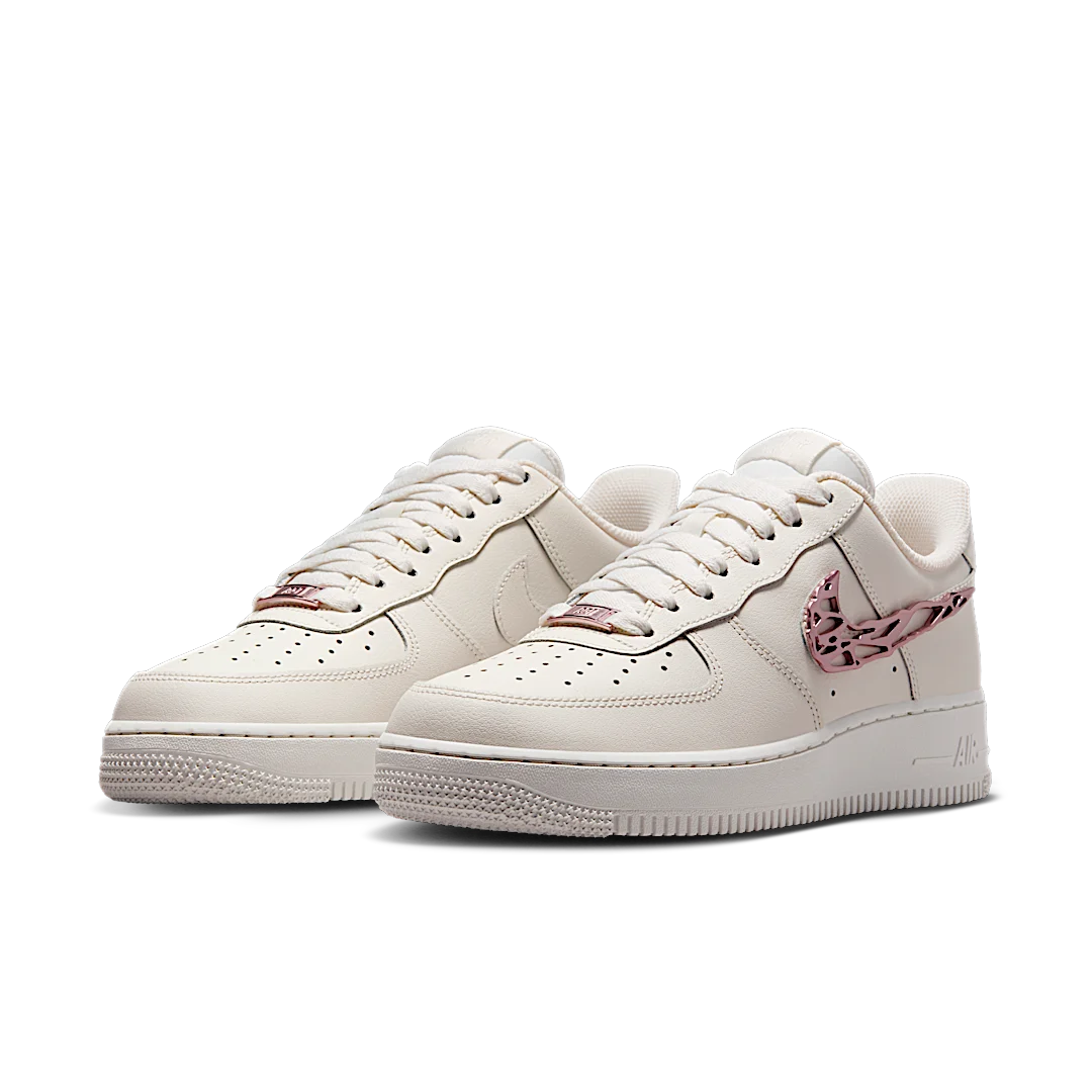 Nike Air Force 1 Low Liquid Metal Swoosh Metallic Rose Gold, Sail/Rose Gold-Sail (IF1686-161)