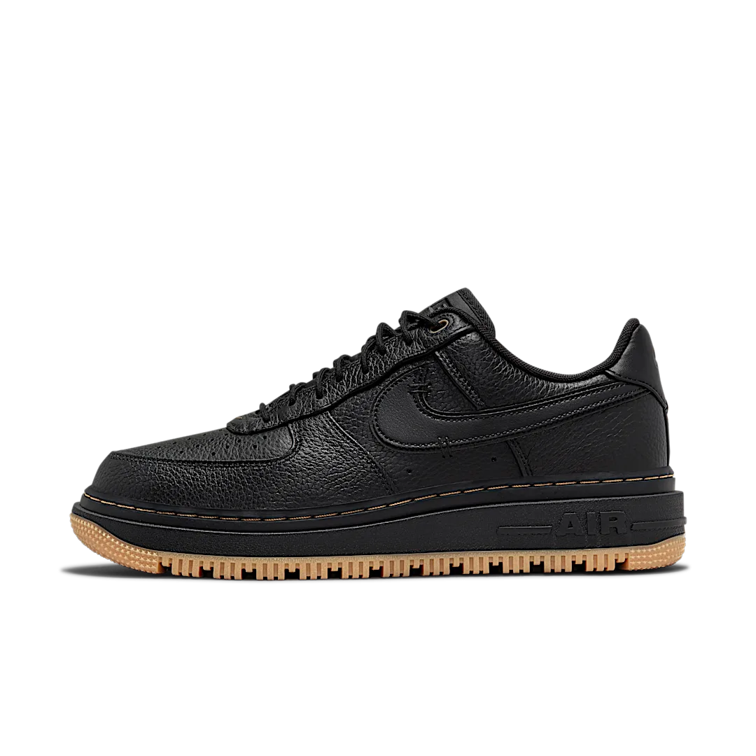 Nike Air Force 1 Low Luxe Black Gum, Black/Black-Bucktan-Gum Yellow (DB4109-001)