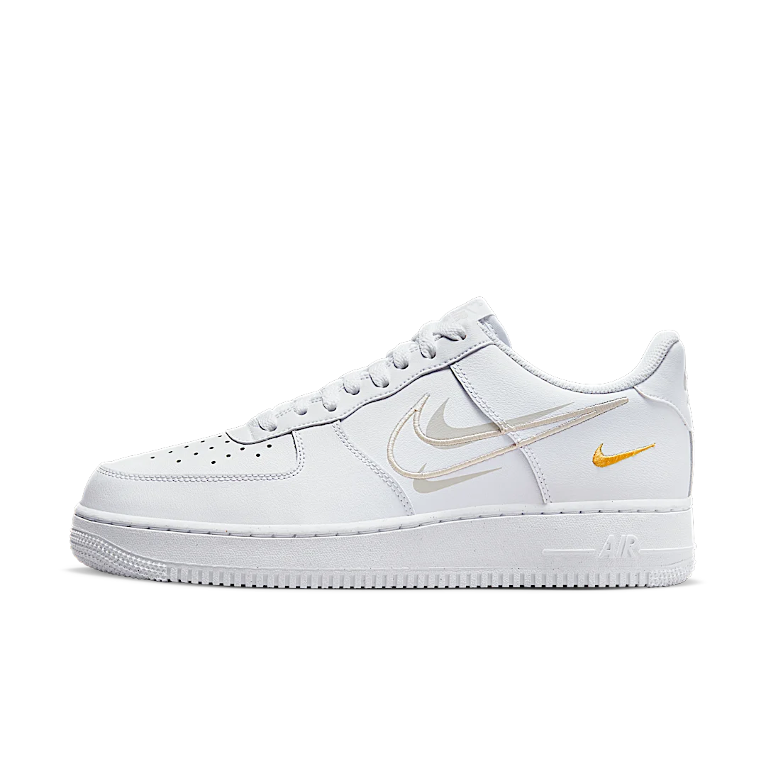 Nike Air Force 1 Low Multi-Swoosh White Yellow, White/Phantom/Light Bone (DX2650-100)