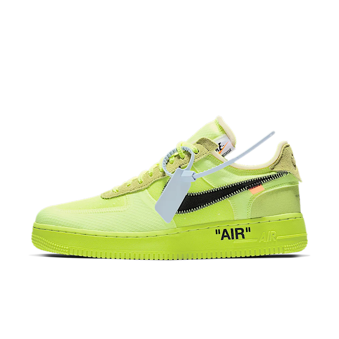 Nike Air Force 1 Low Off-White Volt, Volt/Hyper Jade-Cone-Black (AO4606-700)