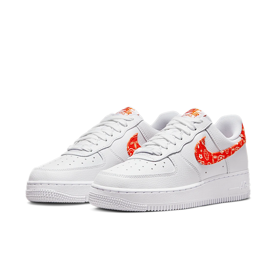 Nike Air Force 1 Low Orange Paisley, White/Rush Orange-White (DJ9942-102)