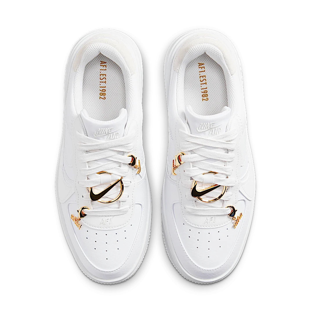 Nike Air Force 1 Low PLT.AF.ORM Bling White Metallic Gold, White/Metallic Gold/Summit White (FB8473-100)