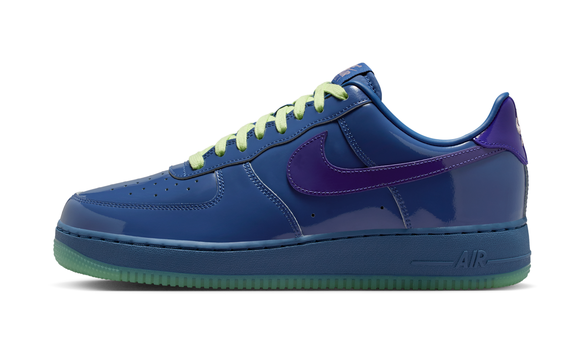 Nike Air Force 1 Low Patent Leather Mystic Navy Grape Ice
