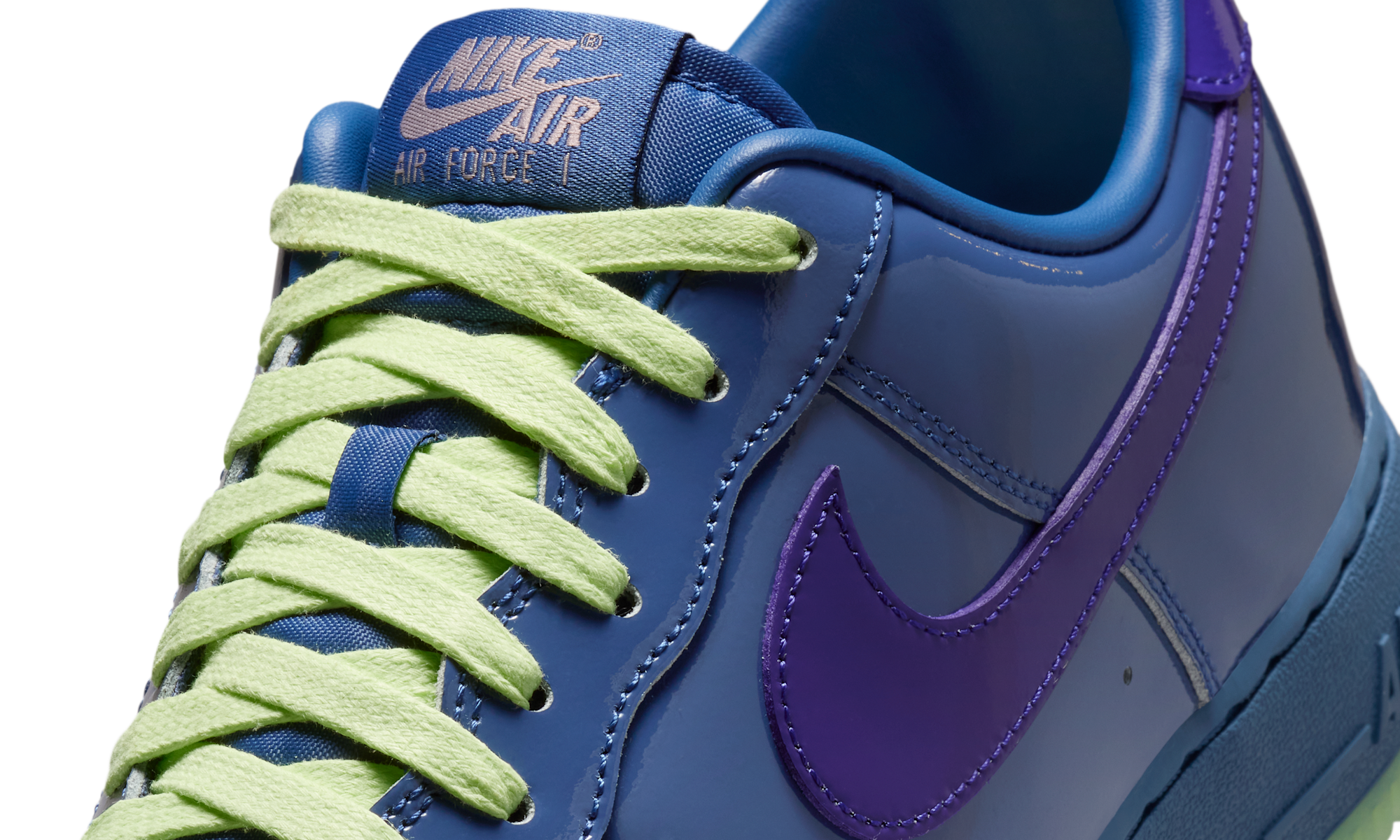 Nike Air Force 1 Low Patent Leather Mystic Navy Grape Ice