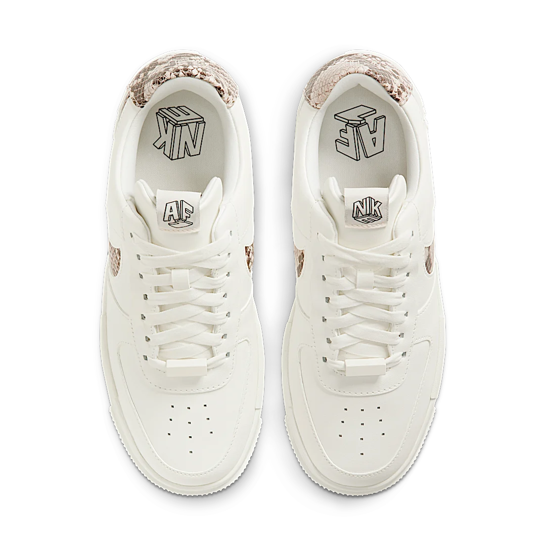 Nike Air Force 1 Low Pixel SE Snake, Sail/College Grey-Malt-Desert Sand (CV8481-101)