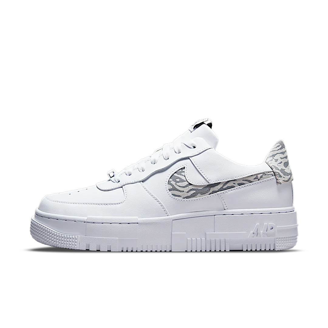 Nike Air Force 1 Low Pixel SE White Zebra, White/Particle Grey-Summit White (DH9632-100)